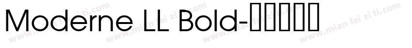 Moderne LL Bold字体转换